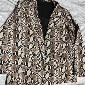 Animal print blazer